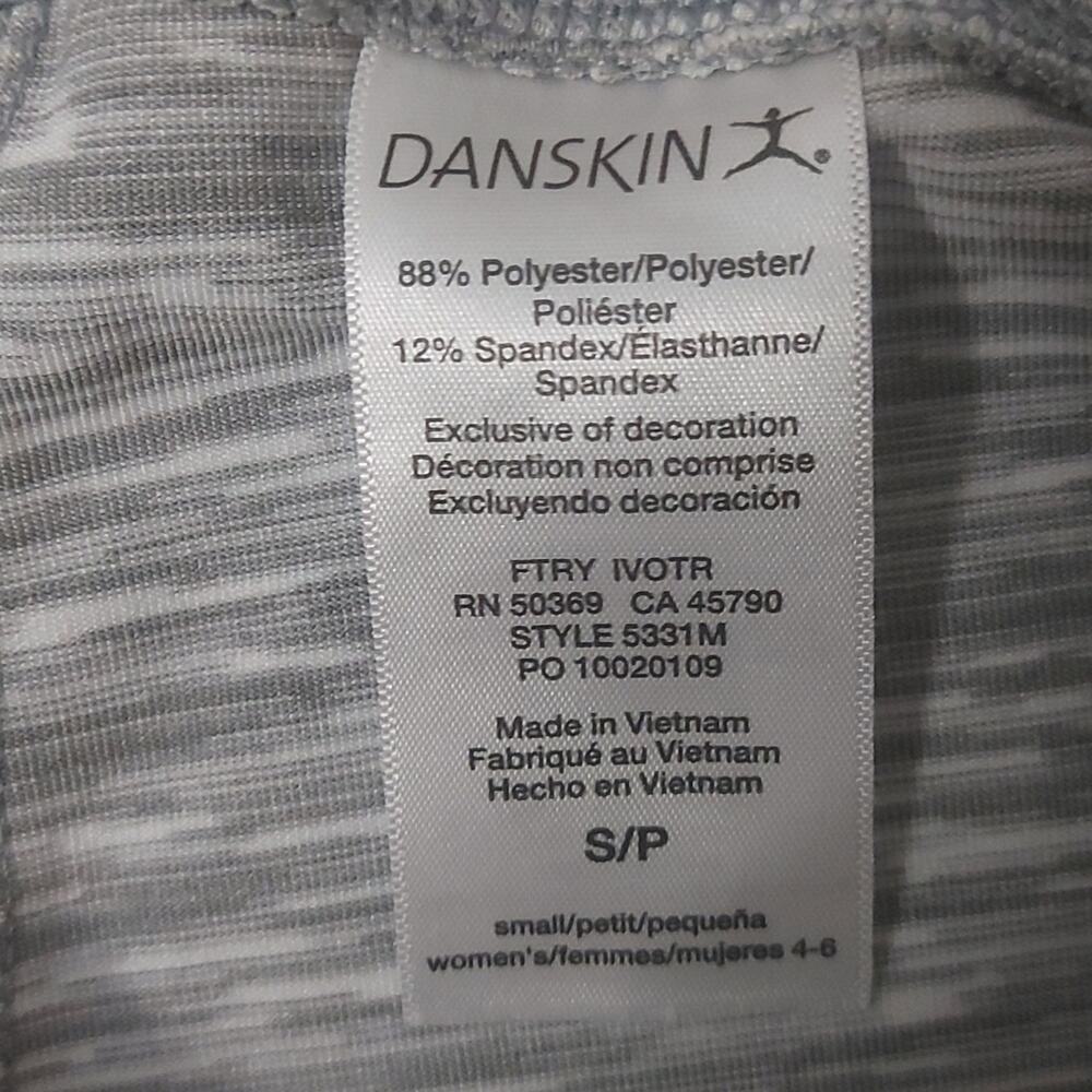 Danskin Grey/White Capri Legging S Exercise Athleisure Activewear Cozycore Comfy - Picture 10 of 11